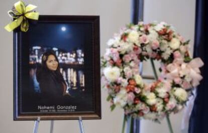 La imagen de Nohemi González, en la vigilia del sábado.