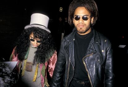 Lisa Bonet y Lenny Kravitz cuando eran pareja. 