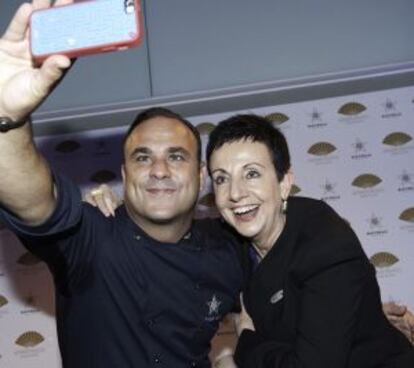 Ángel León y Carme Ruscalleda, durante la inauguración de BistrEau.