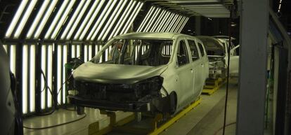Vistade la planta de Renault en Tánger.