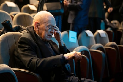 Jordi Pujol, en el acto de presentación de la campaña electoral de Xavier Trias. 