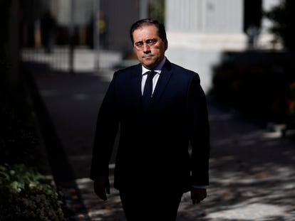 El ministro de Asuntos Exteriores, José Manuel Albares, este miércoles en la sede de su ministerio.