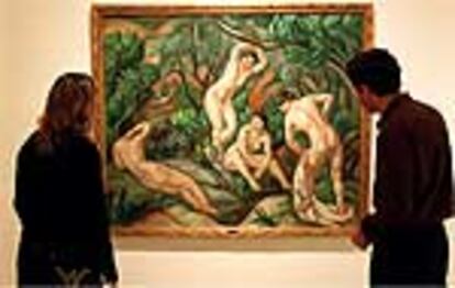 'La primavera' pintura de 1915 del pintor catalan Joaquim Sunyer inspirada en la obra de Cezanne