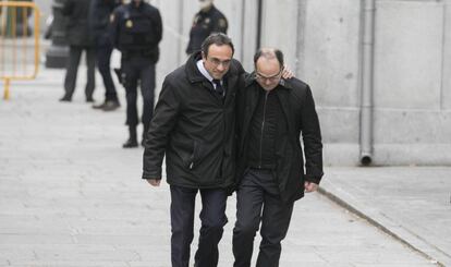 Jordi Tutull y Josep Rull llegan al Tribunal Supremo.
