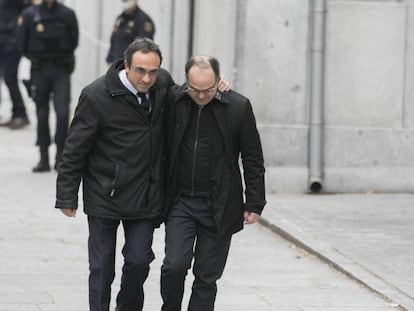 Jordi Tutull y Josep Rull llegan al Tribunal Supremo. 