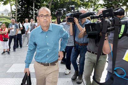 El jefe de Climatología de la Agencia Española de Meteorología (Aemet) en la Comunidad Valenciana, José Ángel Núñez, el pasado dos de junio, a su entrada al juzgado a declarar en la causa de la dana. 