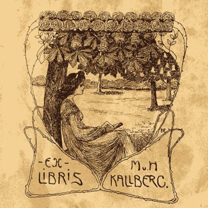 Ex libris de uno de los dueños de los libros.