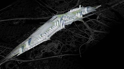 Infografía de 2011 del proyecto de prolongación de La Castellana.