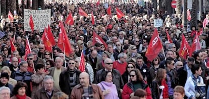 Imagen de la protesta en Valencia