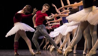 Un ensayo del Ballet de Catalunya, ayer.