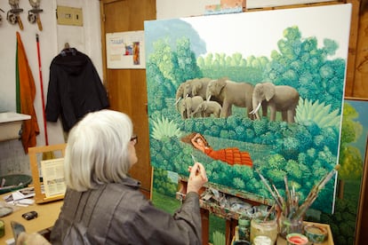 Isabel Villar, in her studio in Madrid, in 2018, in an image provided by the artist.