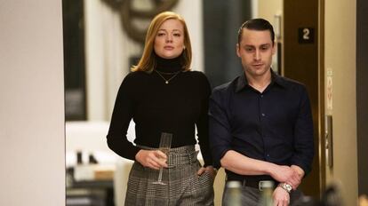 Sarah Snook e Kieran Culkin em uma cena da segunda temporada de ‘Succession’.