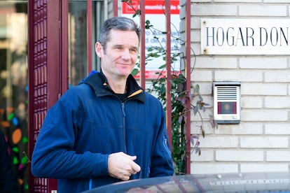 Iñaki Urdangarin, en enero, a su salida del centro de Pozuelo de Alarcón donde realiza labores de voluntariado.