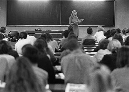 Una clase en la Universidad de Salamanca, en una foto de archivo.