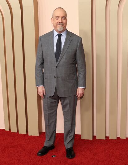 Paul Giamatti, nominated for Best Actor in a Leading Role, for 'The Holdovers,' attends the Nominees Luncheon. He and Cillian Murphy are the favorites to win the award.