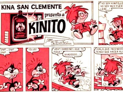 Soy muy fuerte y voy un poco pedo: Kinito en el tebeo 'Tío Vivo' (1967).