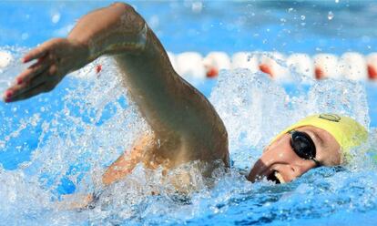 Mireia Belmonte, durante la final de los 1.500 libre.