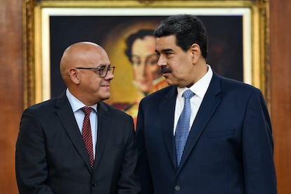 Jorge Rodriguez y Nicolas Maduro