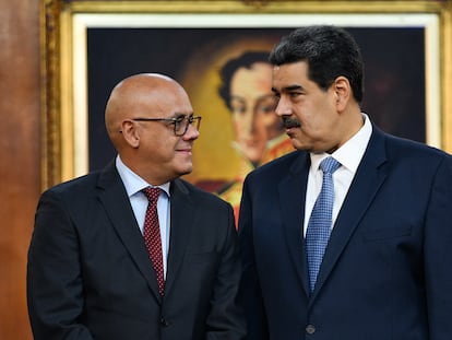 Jorge Rodriguez y Nicolas Maduro