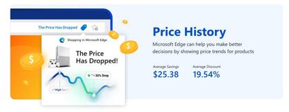 Nuevo historial de precios en Edge.