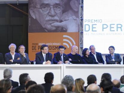 Miembros del jurado y autoridades, durante la entrega de los premios en 2013.