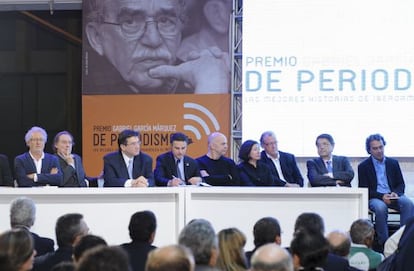 Miembros del jurado y autoridades, durante la entrega de los premios.