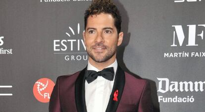 David Bisbal en la gala de People in Red, en Barcelona, el lunes.