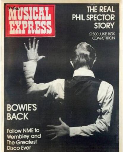Portada de NME dedicada a David Bowie en 1976.