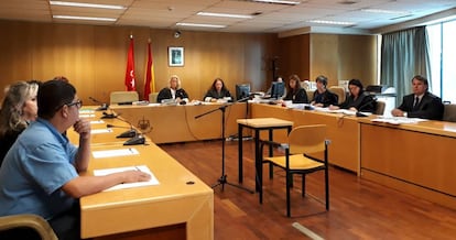 Un juicio con jurado popular en octubre de 2019 en la Audiencia Provincial de Madrid.