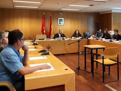 Un juicio con jurado popular en octubre de 2019 en la Audiencia Provincial de Madrid.