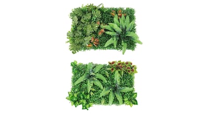 Pack de paneles con plantas artificiales para un jardín vertical
