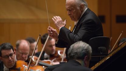 Zubin Mehta en Zaragoza dirige a la Filarmónica de Múnich y al pianista Yefim Bronfman.