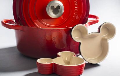 Menaje en forma de Mickey Mouse de Le Creuset.