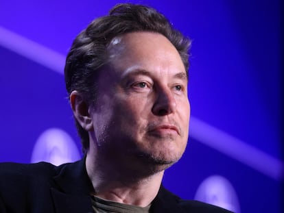 Elon Musk, Chief Executive Officer of SpaceX and Tesla and owner of X looks on during the Milken Conference 2024 Global Conference Sessions at The Beverly Hilton in Beverly Hills, California, U.S., May 6, 2024.  REUTERS/David Swanson