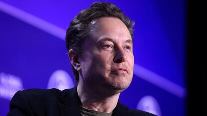 Elon Musk, Chief Executive Officer of SpaceX and Tesla and owner of X looks on during the Milken Conference 2024 Global Conference Sessions at The Beverly Hilton in Beverly Hills, California, U.S., May 6, 2024.  REUTERS/David Swanson