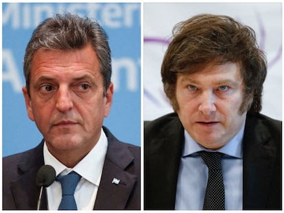 sergio massa y javier milei, candidatos a la presidencia de argentina