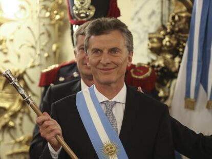 Mauricio Macri, no ato de posse como presidente de Argentina.