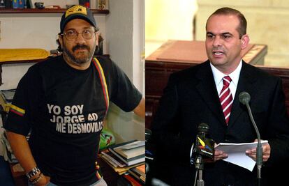 Rodrigo Tovar, alias "Jorge 40", y el exjefe paramilitar colombiano Salvatore Mancuso
