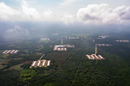 Granjas porcícolas de la empresa Keken en Opichén (Estado de Yucatán), en julio de 2022.