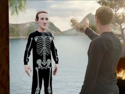 Mark Zuckerberg en la presentación de su avatar en el metaverso.