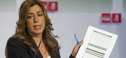 La secretaria de Organización del PSOE, Susana Díaz, en Sevilla.