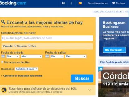 Imagen de la web de Booking.