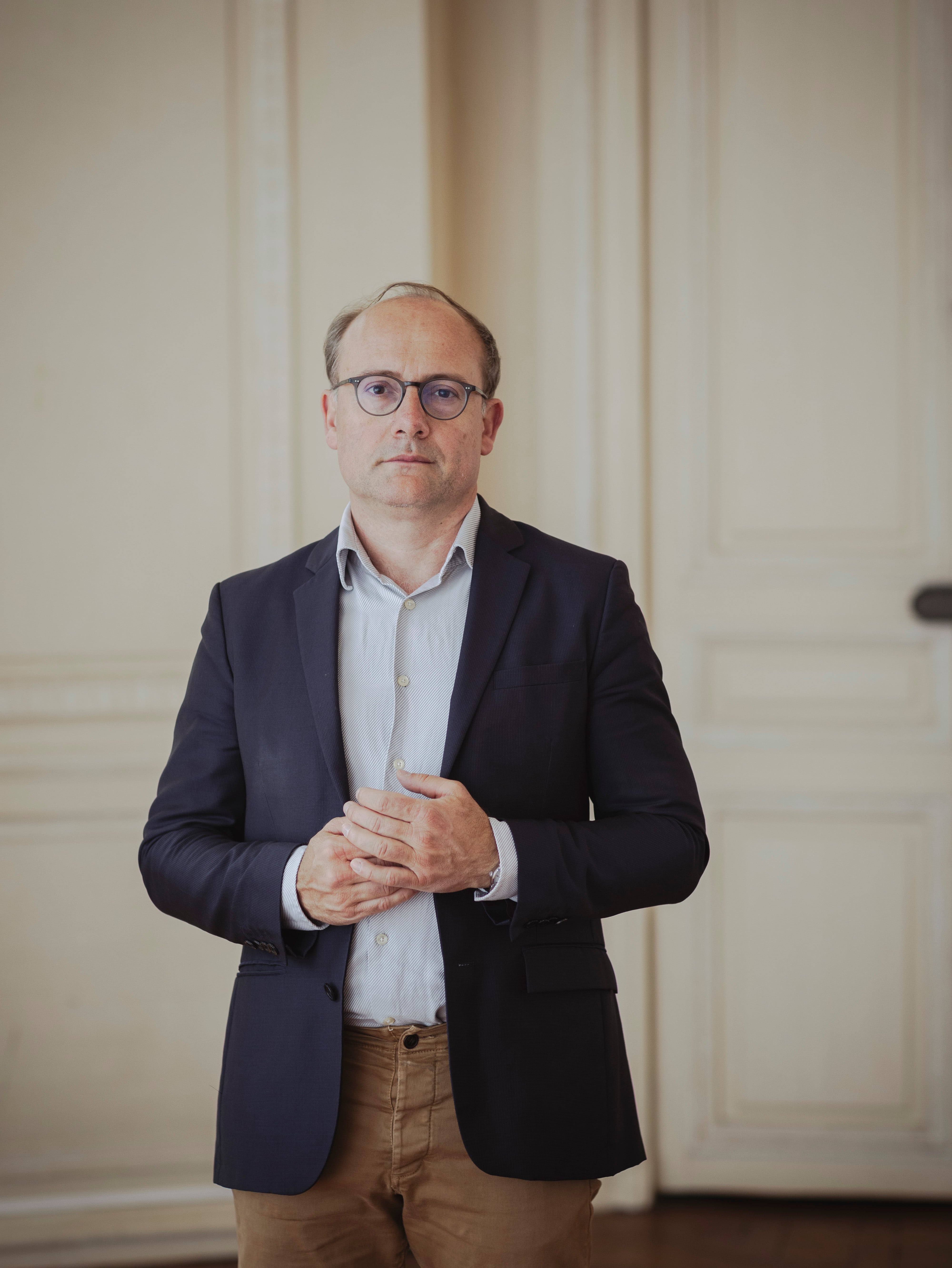 El historiador Johann Chapoutot, a comienzos de mayo en la editorial Gallimard, en París.