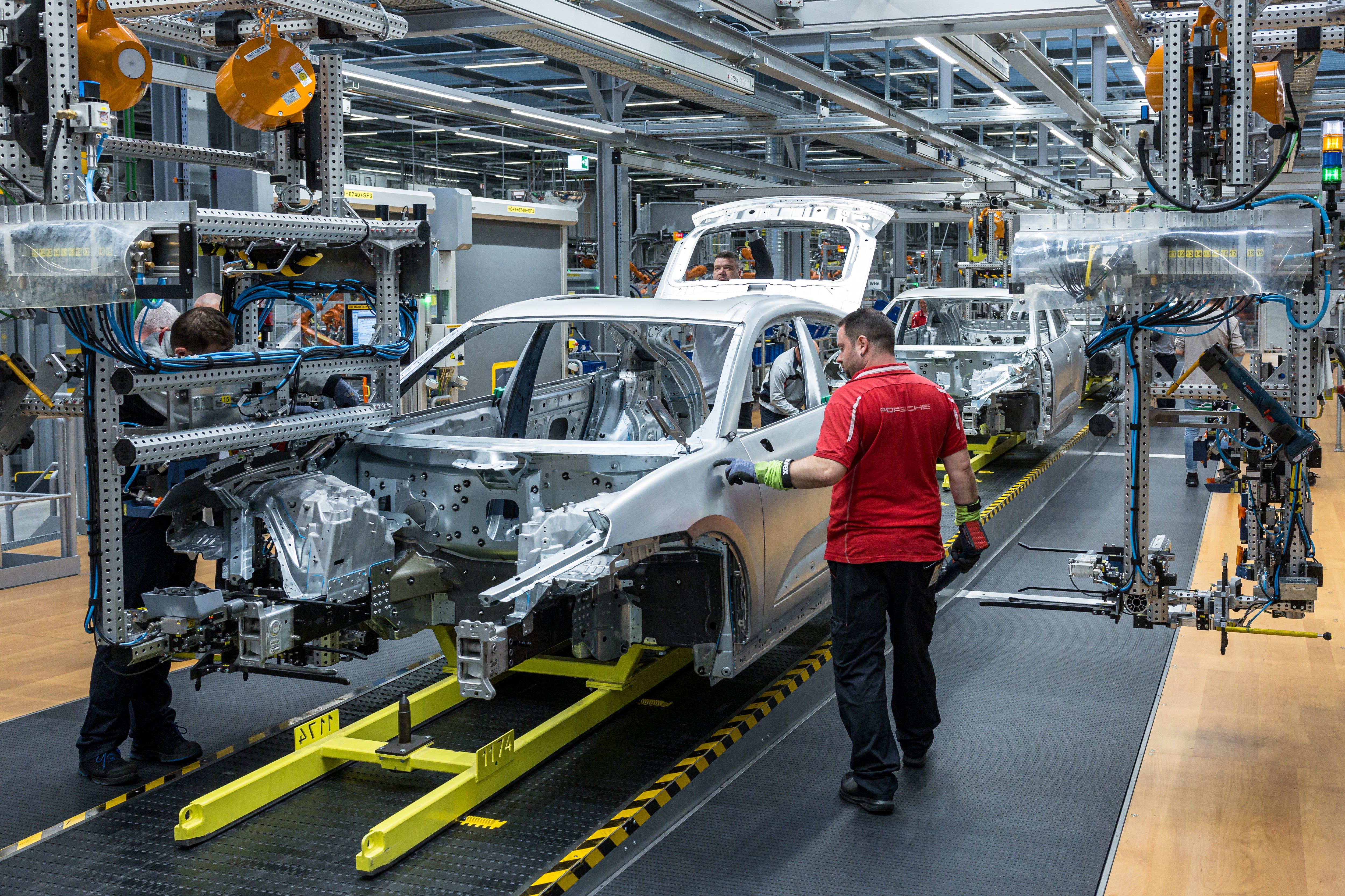 Fábrica de vehículos de Porsche en Leipzig, Alemania, el 6 de mayo de 2024.