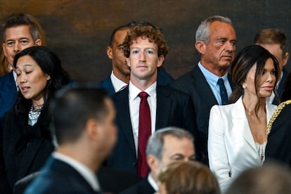 El CEO de Meta, Mark Zuckerberg, antes de la investidura de Donald Trump como el 47º presidente de los Estados Unidos.