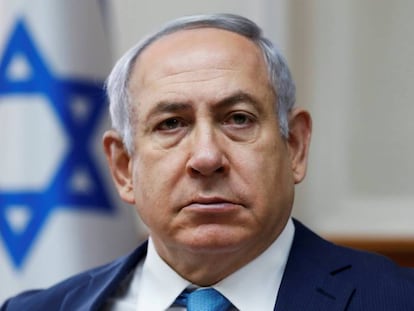 O primeiro-ministro israelense, Benjamin Netanyahu, neste domingo em Jerusalém.