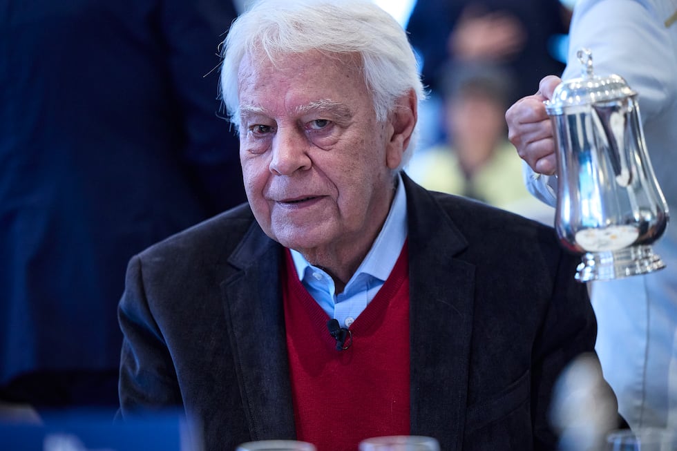 El expresidente del Gobierno Felipe González, durante la celebración de los Desayunos del Campo, este martes en Madrid.