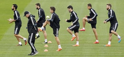 Entrenamiento del Madrid en Valdebebas