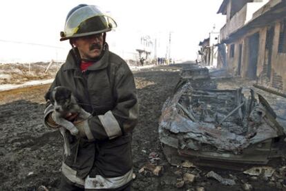 Una calle de San Martín Texmelucan, el pueblo mexicano afectado por la explosión.