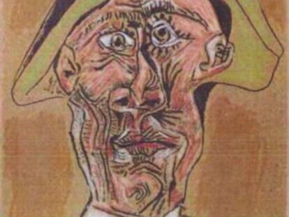 &#039;Cabeza de Arlequ&iacute;n&#039;, de Picasso, uno de los cuadros robados del Kunsthal y, supuestamente, quemados. 